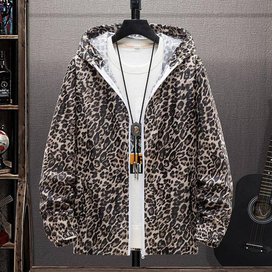 North Royal Leopard Zipper Hoodie