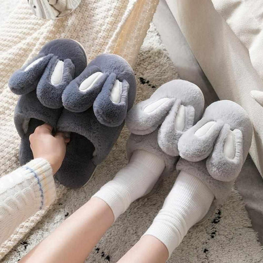 Fluffy Rabbit Home Slippers