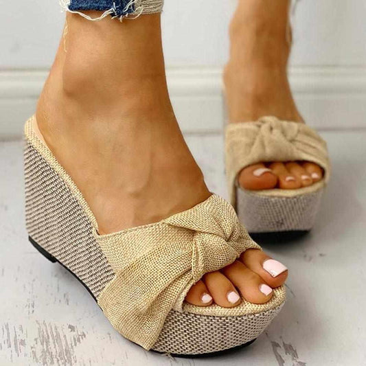 Saint Morris Open Toe Knot Wedges