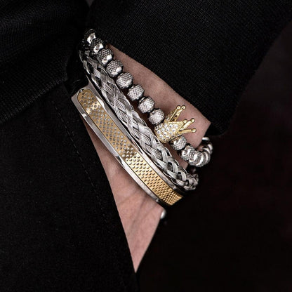 North Royal Stainless Steel Braided Bracelet