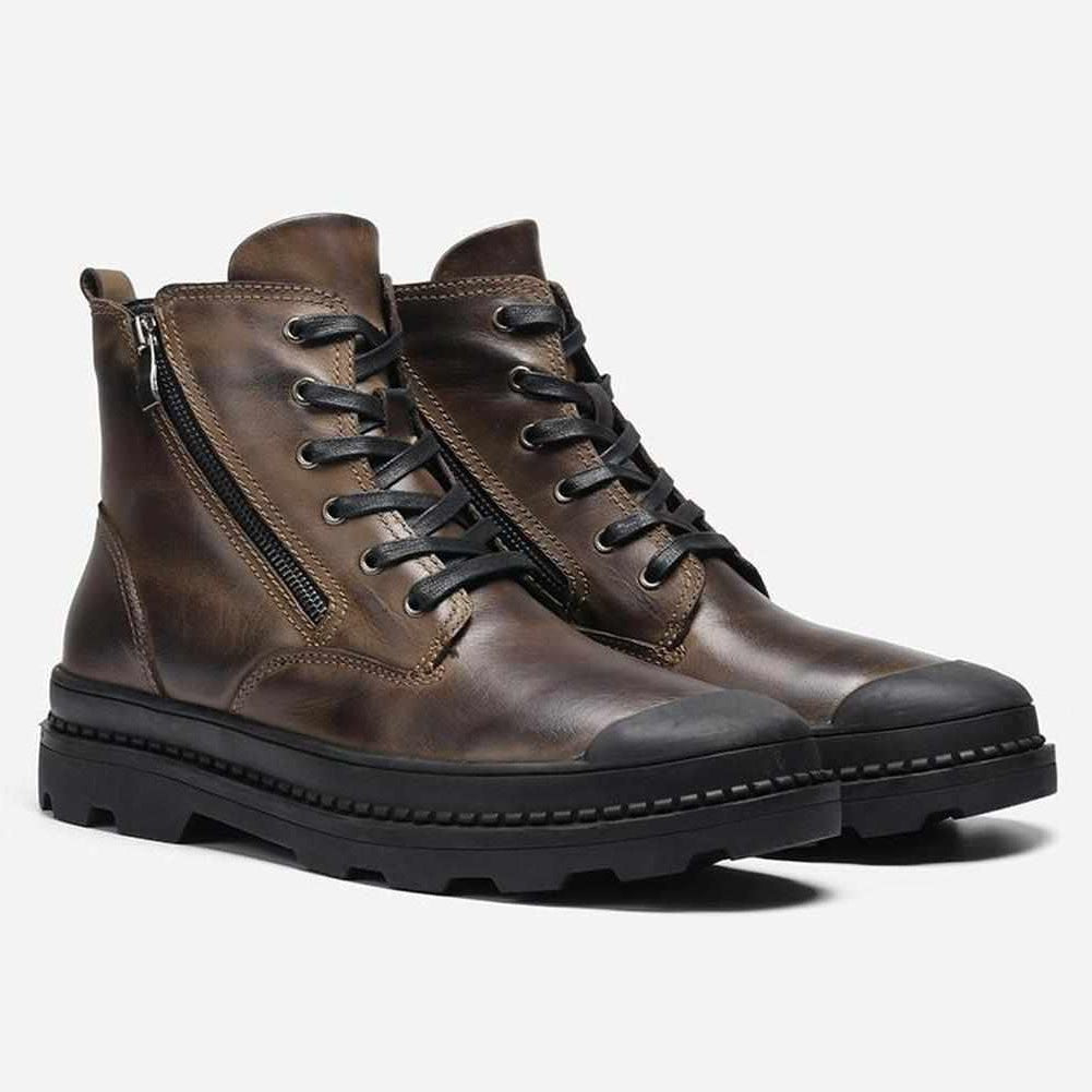 Sky Madrid Leather Lace-Up Boots