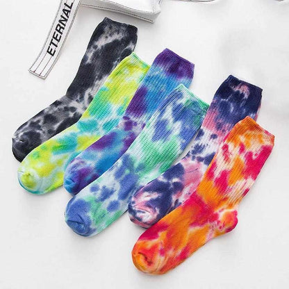 Sky Madrid Tie-Dye Crew Socks