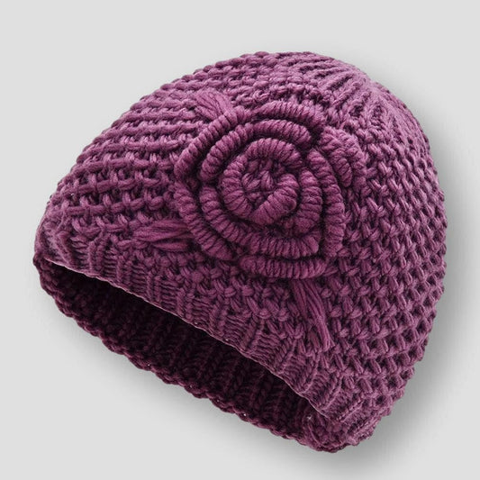 North Royal Alexandria Flower Knitted Beanie