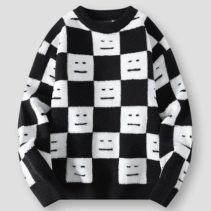 North Royal Smiley Checkered Sweater