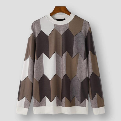 Saint Morris Hyde Geometric Print Sweater