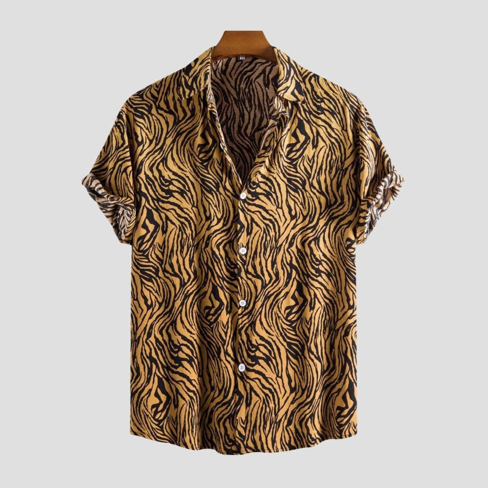 Saint Morris Oceanside Leopard Print Casual Shirt