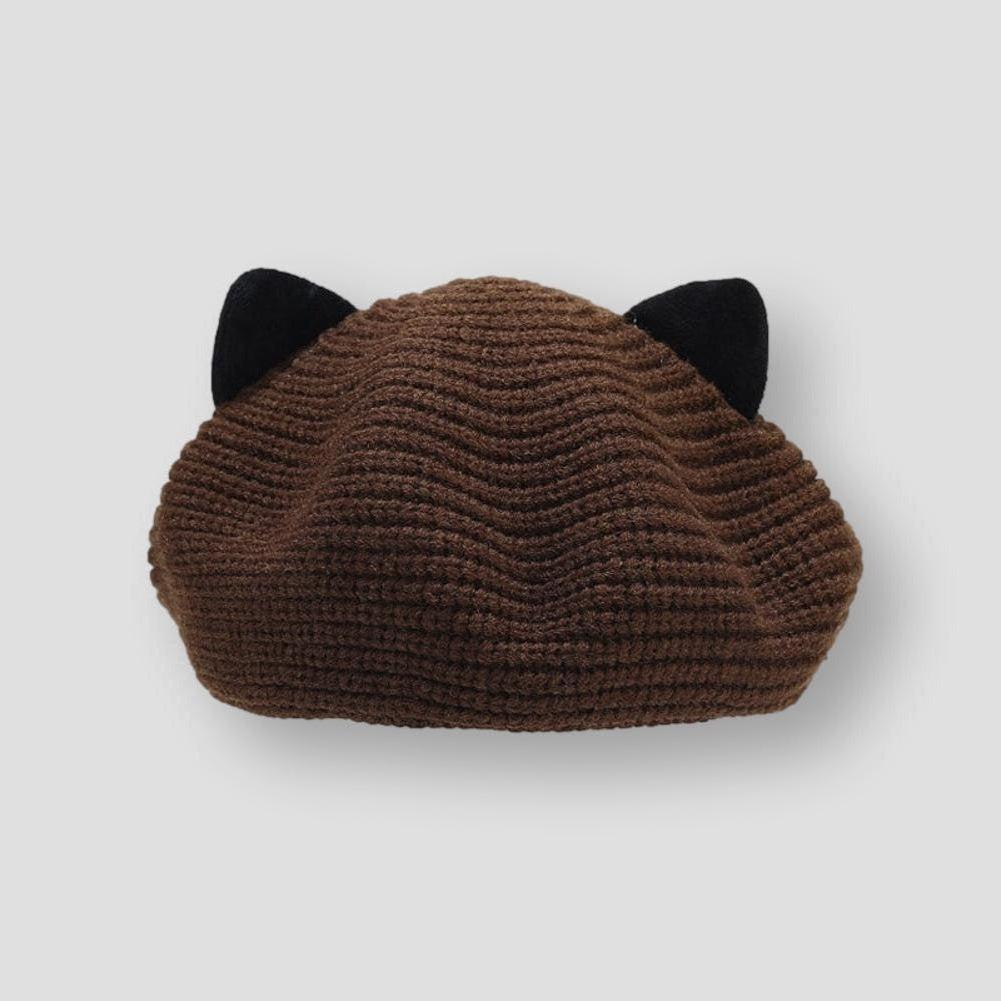 Sky Madrid Knitted Ear Beret