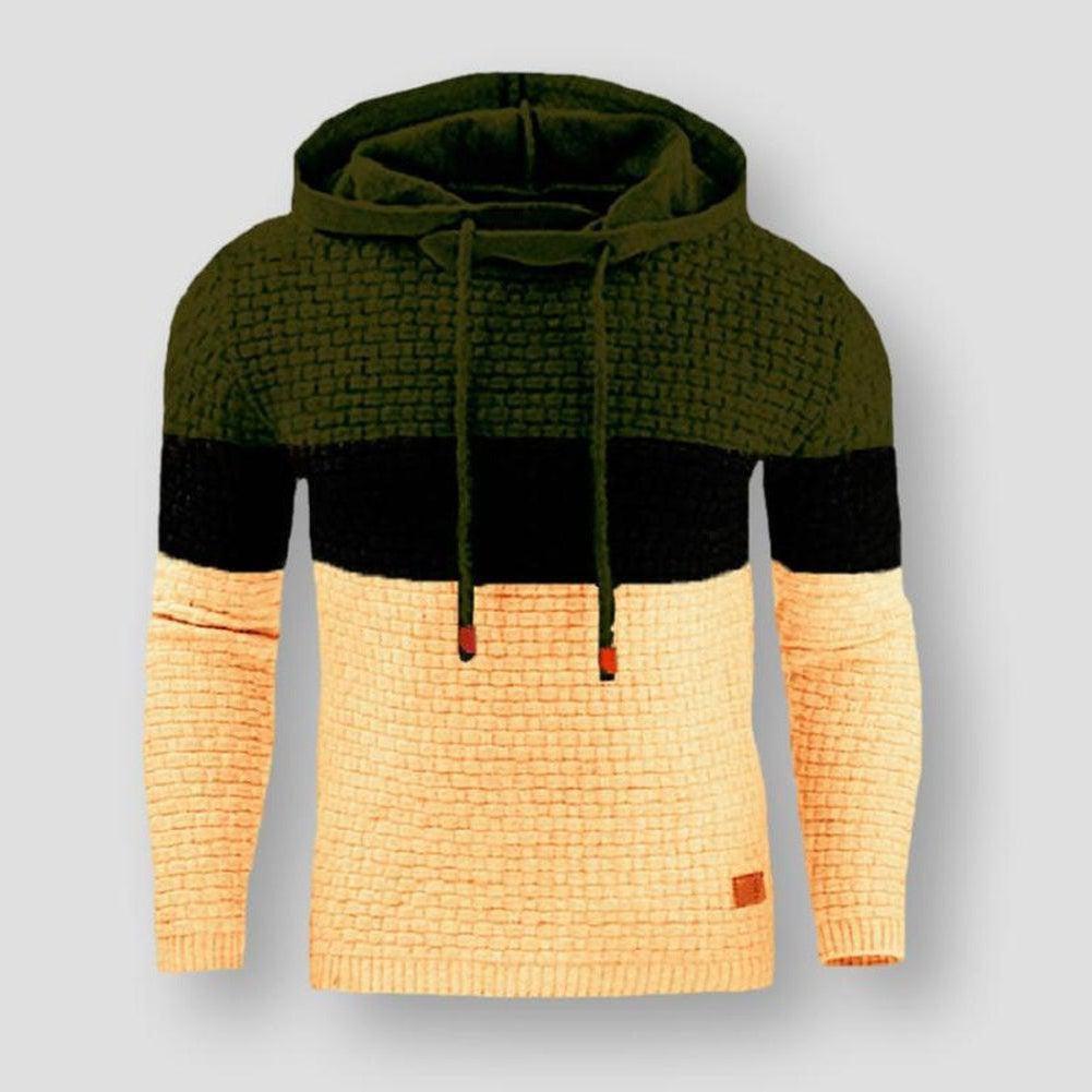 Sky Madrid Patchwork Contrast Hoodie