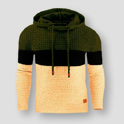 Sky Madrid Patchwork Contrast Hoodie