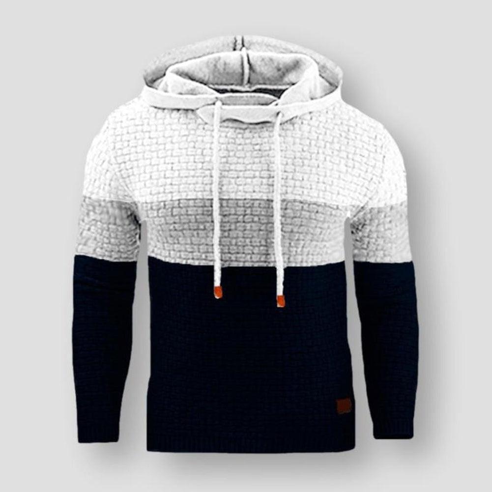 Sky Madrid Patchwork Contrast Hoodie
