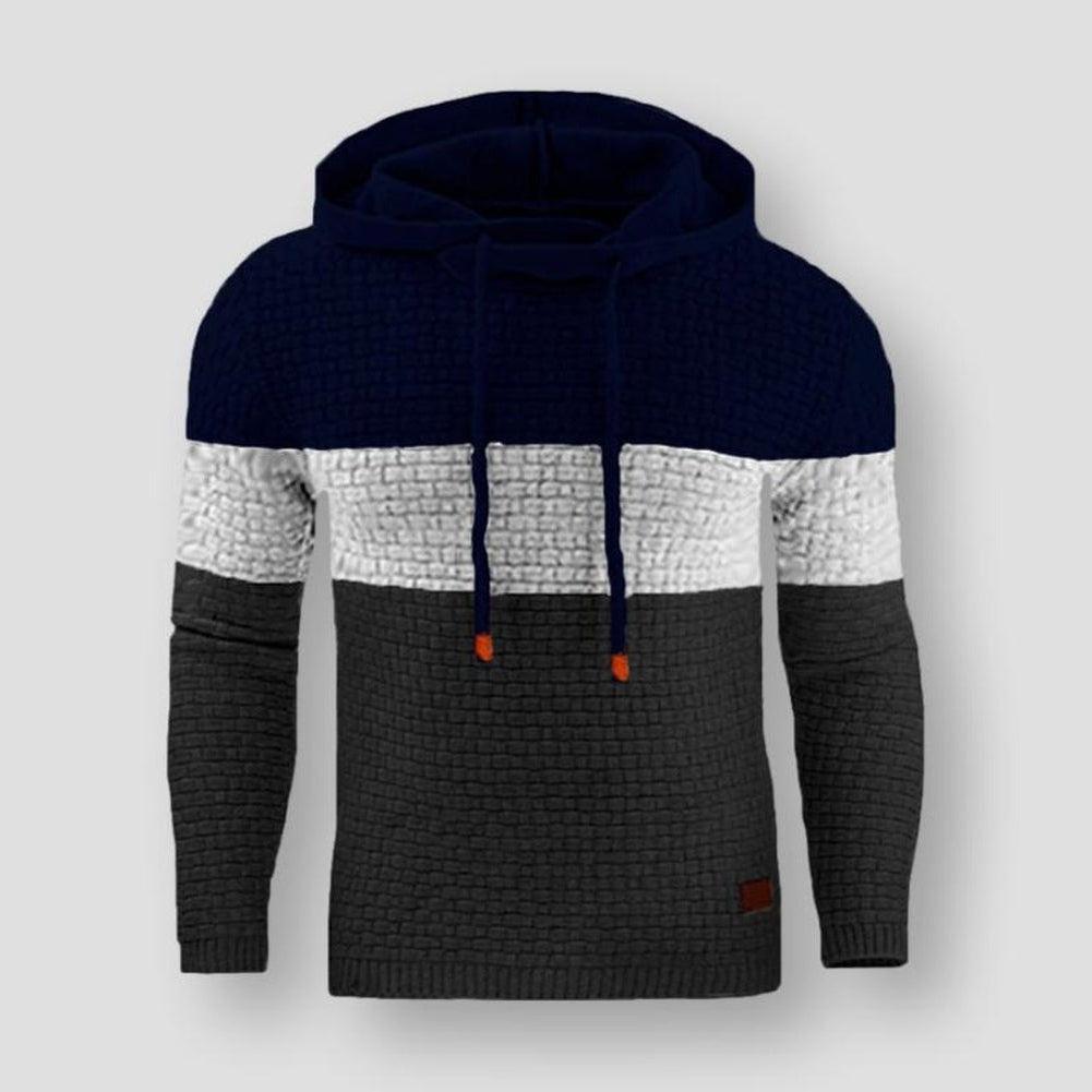 Sky Madrid Patchwork Contrast Hoodie