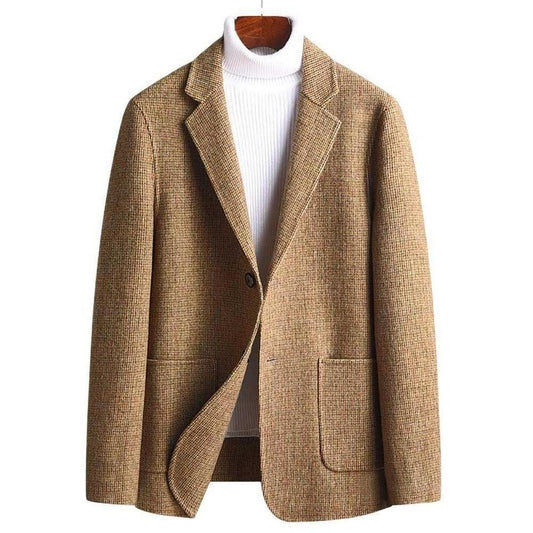 Saint Morris Plaid Wool Blazer