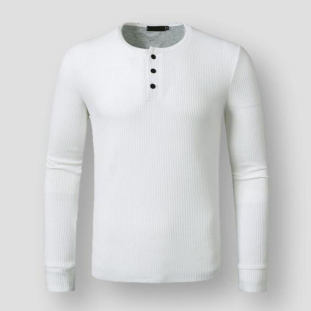 Sky Madrid Long Sleeve Henley Shirt