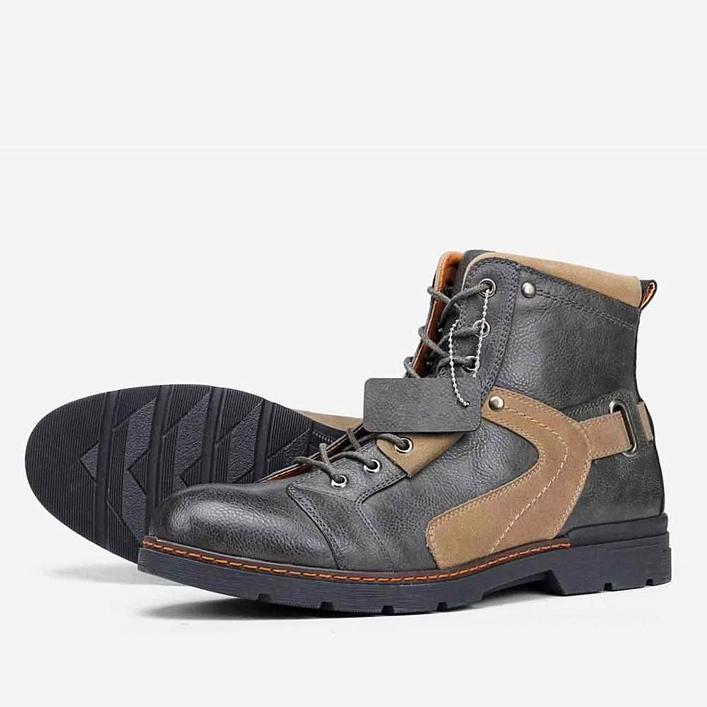 Saint Morris Leather Ankle Lace-Up Boots