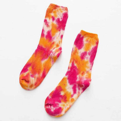 Sky Madrid Tie-Dye Crew Socks