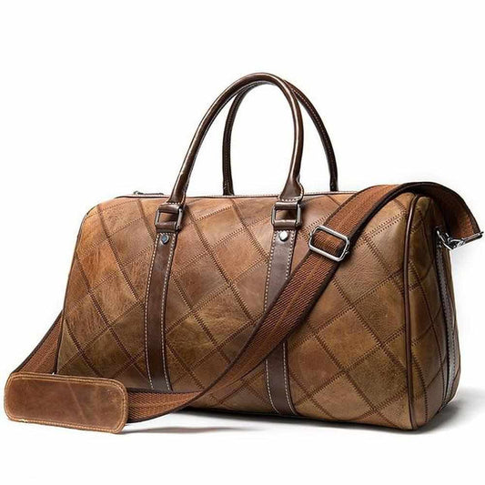 Sky Madrid Leather Duffle Bag