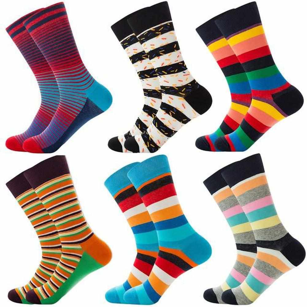 Saint Morris Striped Colorful Socks (6 Pairs)