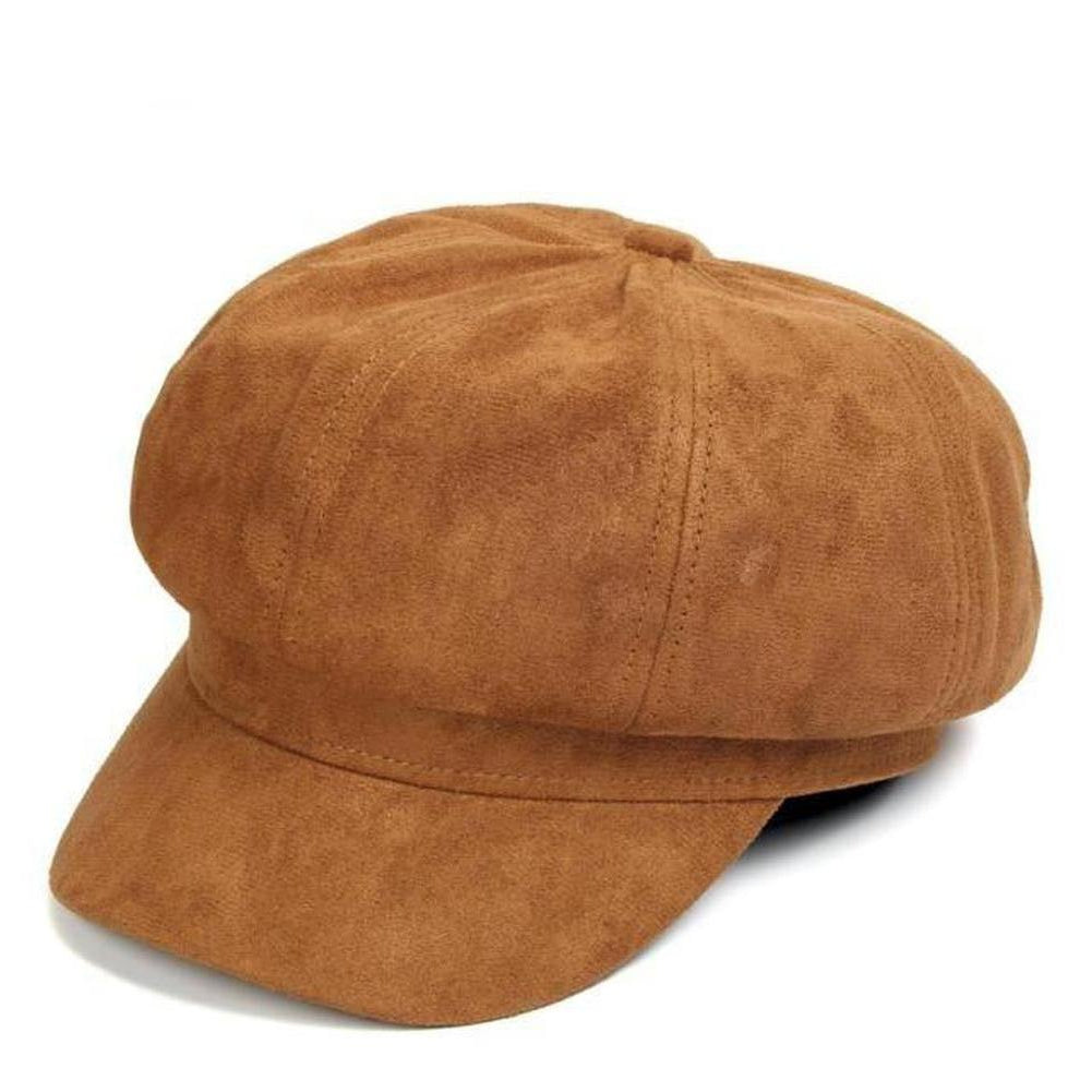 Suede cheap newsboy hat