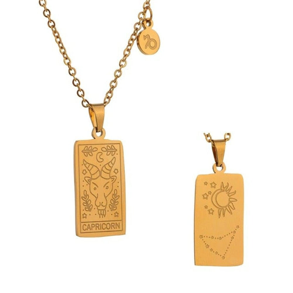 Saint Morris Stainless Steel Zodiac Necklace