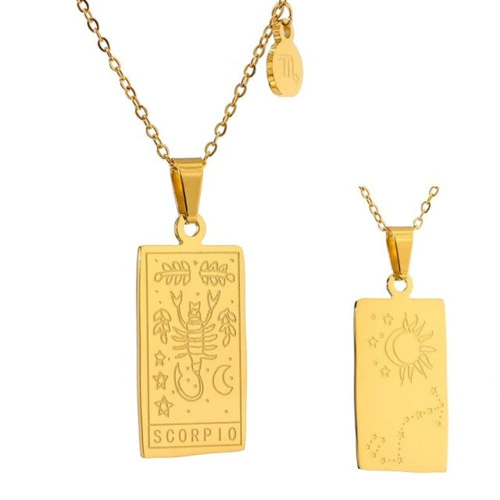 Saint Morris Stainless Steel Zodiac Necklace