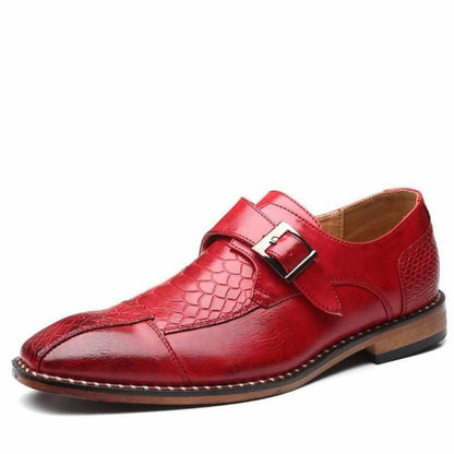 Saint Morris Monk Strap Leather Shoes