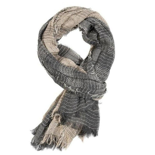 Saint Morris Striped Fringe Scarf